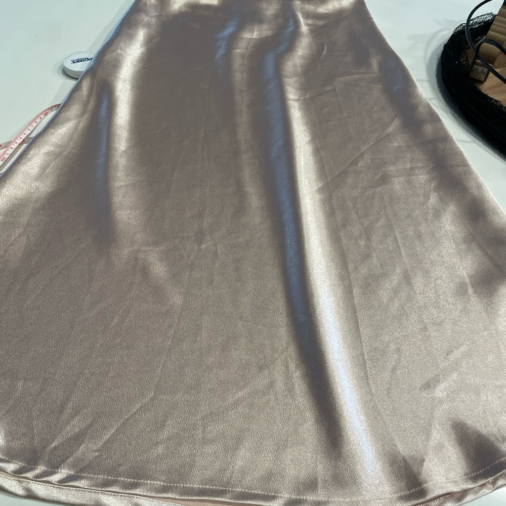 SHEIN Shimmering Blush A-Line Skirt